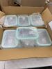 Lot of (2) YEBODA Glass Food Storage Containers with Airtight Snap Locking Lids, 6 pc - Thumbnail 2