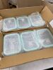 Lot of (2) YEBODA Glass Food Storage Containers with Airtight Snap Locking Lids, 6 pc - Thumbnail 4