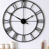CLXEAST 30 Inch Oversized Roman Numeral Decorative Wall Clock - Thumbnail 1