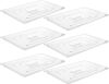 CURTA 6 Pack Food Pan Lids, Full Size NSF Polycarbonate Cover with Handle, Plastic Clear - Thumbnail 1