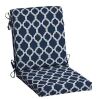 Lot of (2) ARDEN earthFIBER Outdoor Dining Chair Cushion 20 in. x 20 in., Sapphire Blue Garden Trellis - Thumbnail 1