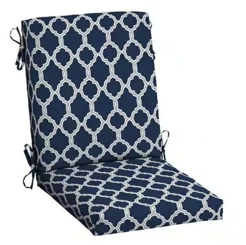 Lot of (4) ARDEN earthFIBER Outdoor Dining Chair Cushion 20 in. x 20 in., Sapphire Blue Garden Trellis - Lot 526JF