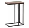 Lot of (2) IRIS Brown C-Shaped Side Table - Thumbnail 1