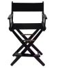 American Trails 18 in. Extra-Wide Natural Wood Frame With Natural Canvas Seat Folding Directors Chair - Thumbnail 1