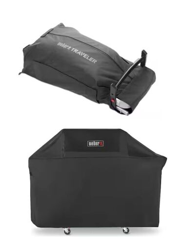 Weber Traveler Grill Cargo Protector & Weber Genesis 3-Burner Premium Grill Cover - Lot 539JF
