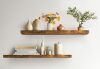 36 inch Wall Mounted Rustic Wood Floating Shelves, Set of 2 - Thumbnail 1