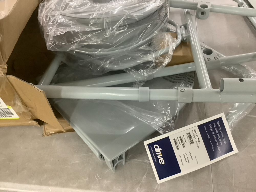 Drive Medical Folding Steel Bedside Commode Chair - Image 4 - Lot 572