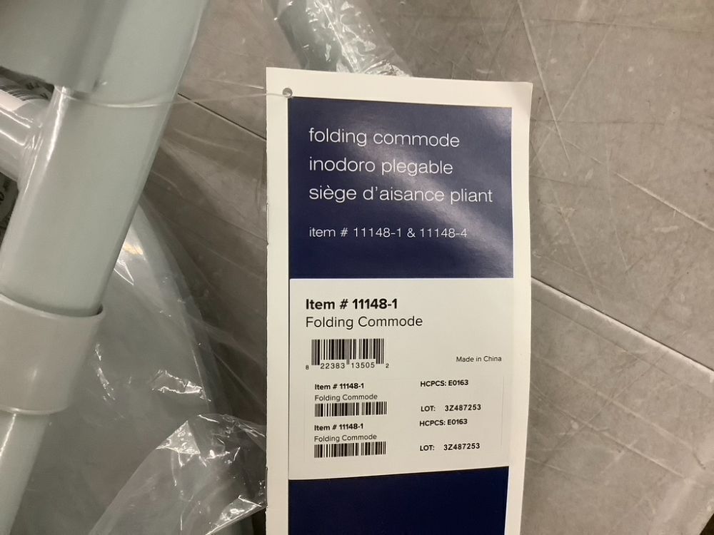 Drive Medical Folding Steel Bedside Commode Chair - Image 9 - Lot 572