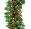 9Ft Pre-Lit Christmas Garland W/ 2-In-1 Led Lights - Thumbnail 1