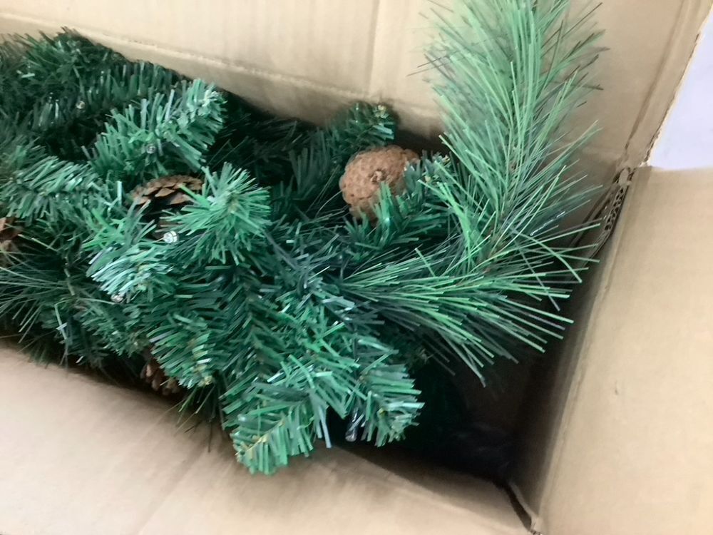 Set of 2 Pre-Lit Pathway Christmas Trees w/ Pine Cones, Timer - 24.5in - Image 4 - Lot 599