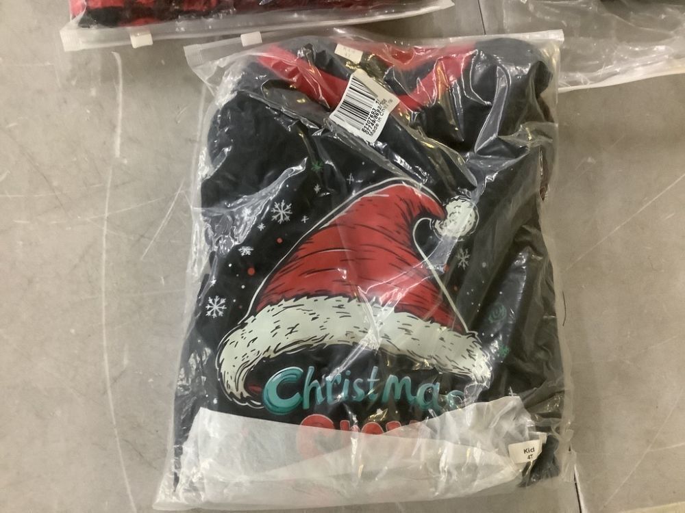 Christmas Crew Matching Kids Pajamas, 5 Sets - 6-7T, 5T, 8-9T, 4T & 18-24M - Image 2 - Lot 624