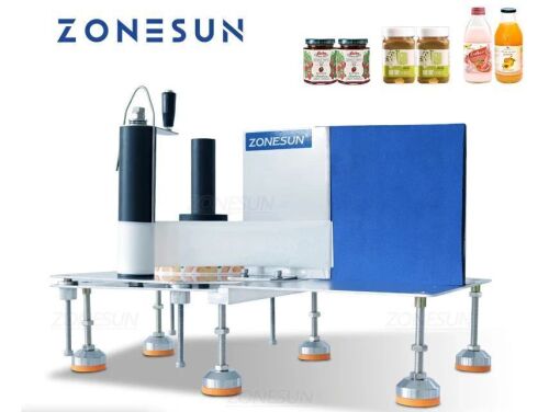 ZONESUN Manual Bottle Labeling Machine for Round/Square/Polygon Bottles - Lot 625