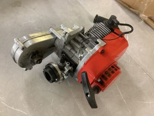 49cc 2 Stroke Mini Dirt Bike Engine, Pull Rope Start, 3HP Max - Has Compression - Lot 626