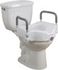 Drive Medical 2-in-1 Raised Toilet Seat with Removable Padded Arms, Standard Seat - Thumbnail 1