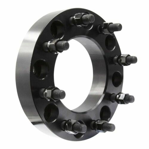 Wheel Spacers Adapters 8 on 180mm 1.50 Inch Thick 124.1mm Hub M14x1.5 14x1.5 Thread Stud Fits Chevy Silverado GMC Sierra 2500 3500, 2 Pack - Lot 669JF