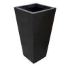 Tierra Verde Sonata 17.8 in. x 36 in. Slate Rubber Self-Watering Planter - Thumbnail 1