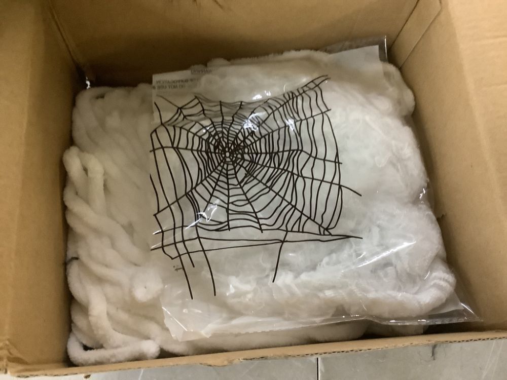 59 in. Halloween Giant Spider with 200 in. Triangular Spider Web - Image 3 - Lot 723