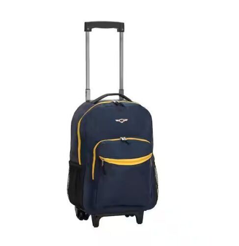 Rockland Roadster 17 in. Rolling Backpack, Navy - Lot 727JF