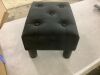 Small Black Footstool, 15.5" x 12" x 9" - Thumbnail 3