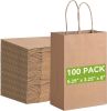 Small Brown Paper Bags with Handles - Thumbnail 1