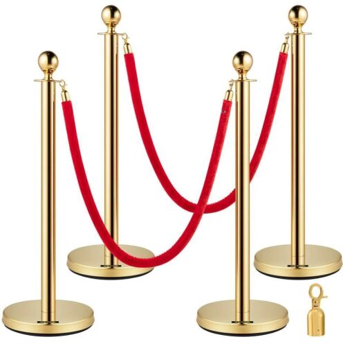 VEVOR Crowd Control Stanchion, Set of 4 - Lot 784