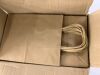 100 Pack 8x4.75x10 Inch Plain Medium Paper Bags with Handles - Thumbnail 2