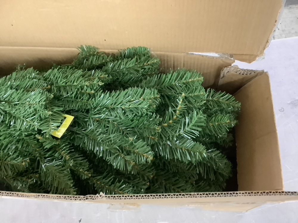 6' Hinged Douglas Full Fir Artificial Christmas Tree w/ Metal Stand - Image 4 - Lot 796