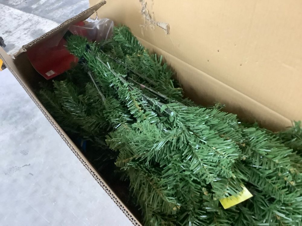 6' Hinged Douglas Full Fir Artificial Christmas Tree w/ Metal Stand - Image 5 - Lot 796