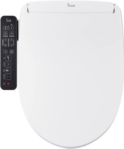 Inus N32 Electric Heated Bidet Toilet Seat Elongated, Warm Water, Night Light, Air Dryer, Self Cleaning, Tankless, Smart Touch Panel & Temp Control - Lot 396