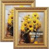 8x10 Gold Picture Frame, Photo Frame for Wall or Tabletop Display, 2 Pack Ornate Vintage Picture Frames - Thumbnail 1