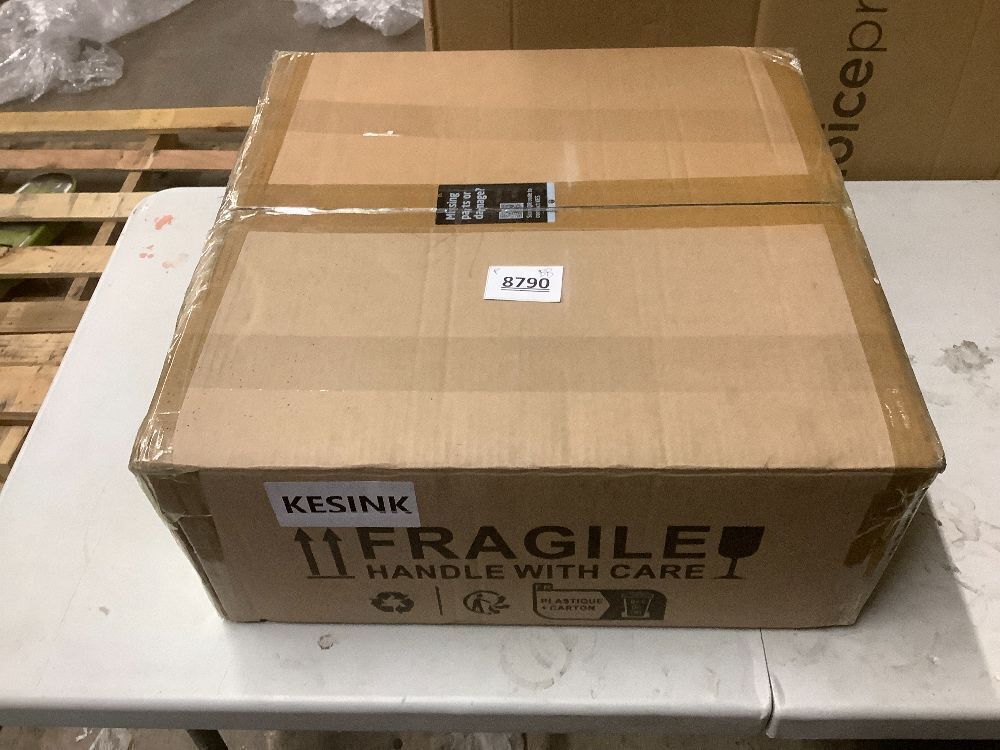 Bathroom Vessel Sink above Counter, Bowl Sinks for Bathroom, Countertop White Bathroom Sink 16.4" for Cabinet Lavatory Vanity Porcelain Ceramic - Image 4 - Lot 8951