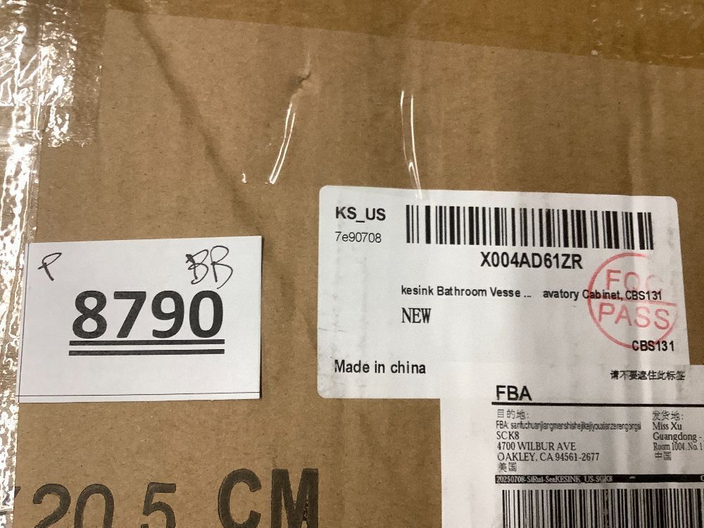 Bathroom Vessel Sink above Counter, Bowl Sinks for Bathroom, Countertop White Bathroom Sink 16.4" for Cabinet Lavatory Vanity Porcelain Ceramic - Image 5 - Lot 8951