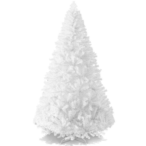 Artificial White Christmas Tree, Unlit Pine Design w/Easy Assembly - Image 1 - Lot 9107