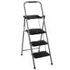 3-Step Folding Steel Ladder w/ Utility Tray, Hand Grip, 330lb Capacity - Thumbnail 1