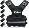 ZELUS Weighted Vest for Men and Women | 11-20lb Vest with 6 Ironsand Weights for Home Workouts | Adjustable Body Weight Vest Exercise Set for Cardio and Strength Training - Thumbnail 1