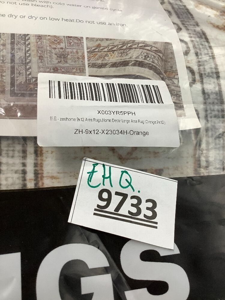 zesthome 9x12 Area Rugs,Stain Resistant Washable Rug,Ultra-Thin Rugs for Living Room, Bedroom, Non-Slip Backing Home Decor Large Area Rug - Image 3 - Lot 9733