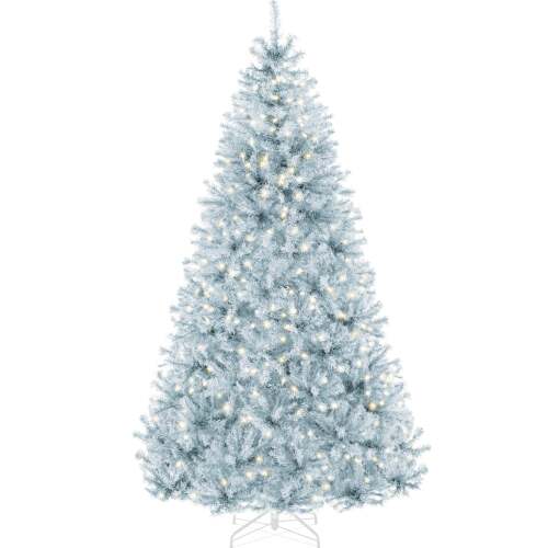 Pre-Lit Artificial Ice Blue Christmas Tree w/ Incandescent Lights - Lot 9756