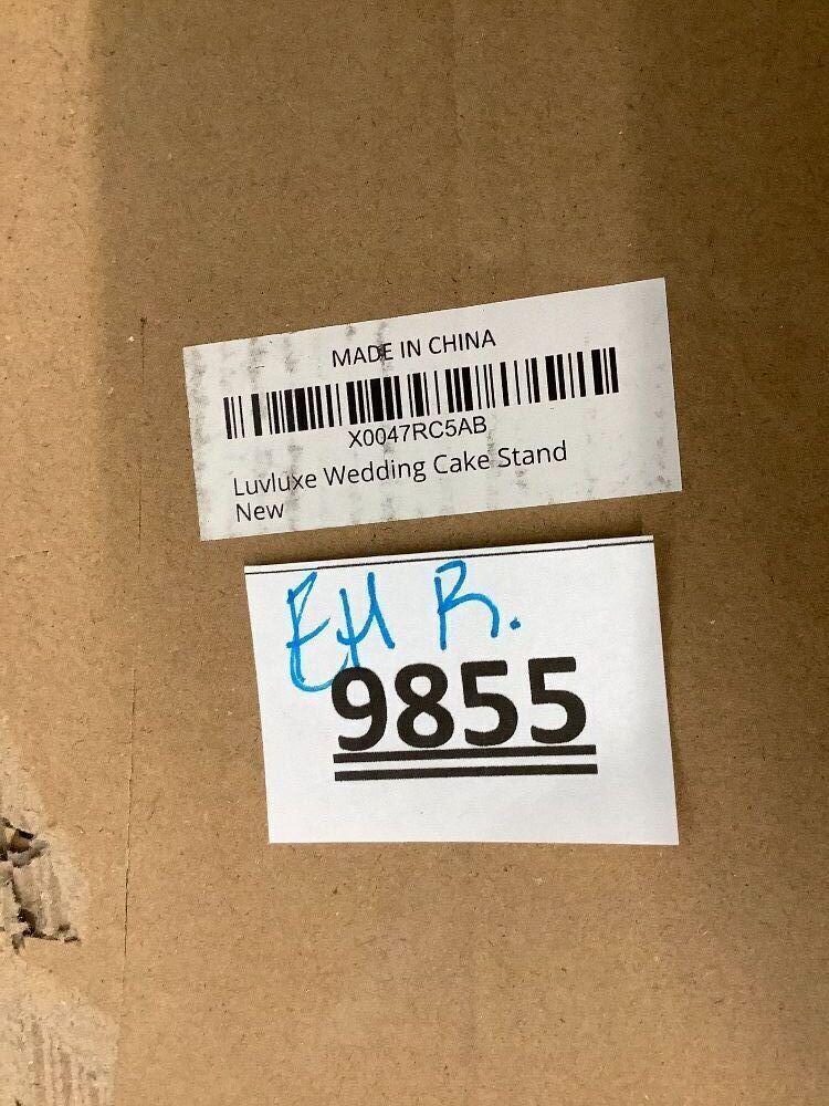 Wedding Cake Stand 16 Inch Round - Rustic Wooden Base Cake Display Stand with Gold Metal Floral Centerpiece, Cake Table for 3 Tiered Cake, Desserts Stand for Party, Cupcakes Stands for Dessert Display, Screws Included - Image 4 - Lot 9855