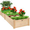 Wooden Raised Garden Bed Planter for Garden, Lawn, Yard - 8x2ft - Thumbnail 1