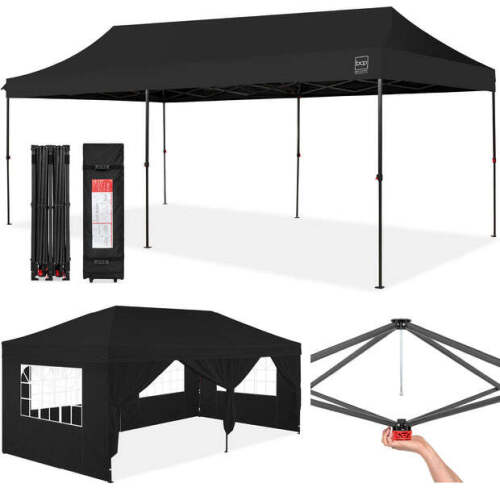 Pop Up Party Tent Canopy w/ 1-Button Easy Setup - 10x20ft - Lot 9892
