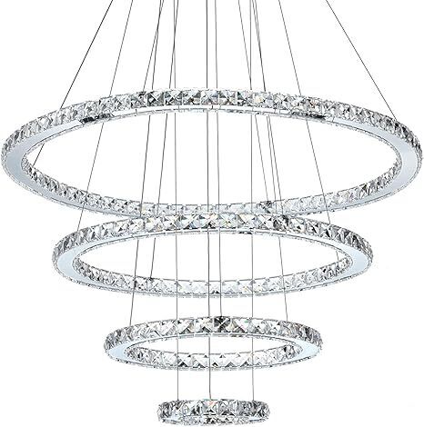 Crystal Chandeliers Modern LED Ceiling Lights Fixtures Pendant Lighting Dining Room Chandelier - Lot 9834