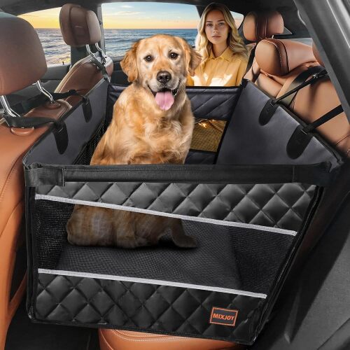 MIXJOY Dog Car Seat, Waterproof with Storage Pocket for Vehicles - Lot 9839