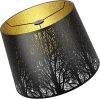 Large Metal Etching Lamp Shade, 12x14x10 inches, SWAIFDEE Big Barrel Lampshades for Table Lamp and Floor Light, Tree Pattern Design, Black and Bronze - Thumbnail 1