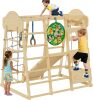 9-in-1 Indoor Jungle Gym,Kids Indoor Playground,Inside Playground Climbing Toys for Toddlers,Climbing Toys for Kids with Slide,Rope Ladder,Monkey Bars and Hanging Ring, Gift for Boys and Girls - Thumbnail 1