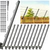 Hulave 12-Pack Angle 25° Fence Post Extender High 32" Fence Barbed Wire Extend Arm for Outdoor Fences to Increase Height for privacy,security prevent animals from jumping and breaking in (Matte Black) - Thumbnail 1