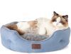 Bedsure Dog Beds for Small Dogs - Round Cat Beds for Indoor Cats, Washable Pet Bed for Puppy and Kitten with Slip-Resistant Bottom, 20 Inches, Allure - Thumbnail 1