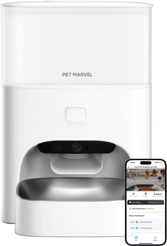 Pet Marvel M3 Pro Wifi Camera Two-Way Video Automatic Dog & Cat Feeder, 4.4-l - Lot 9963
