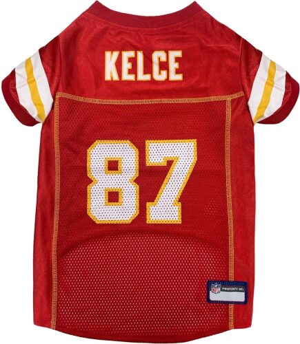 Pets First NFLPA Travis Kelce Dog & Cat Jersey, Small - Lot 9983