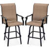 Set of 2 Swivel Barstools w/ 360 Rotation, All-Weather Mesh - Thumbnail 1