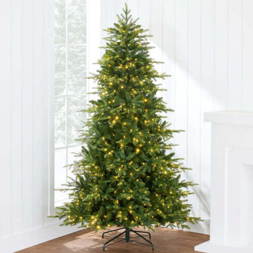 Pre-Lit Artificial Full Aspen Christmas Tree w/ 2-in-1 Micro LED Lights 9ft - Lot 130